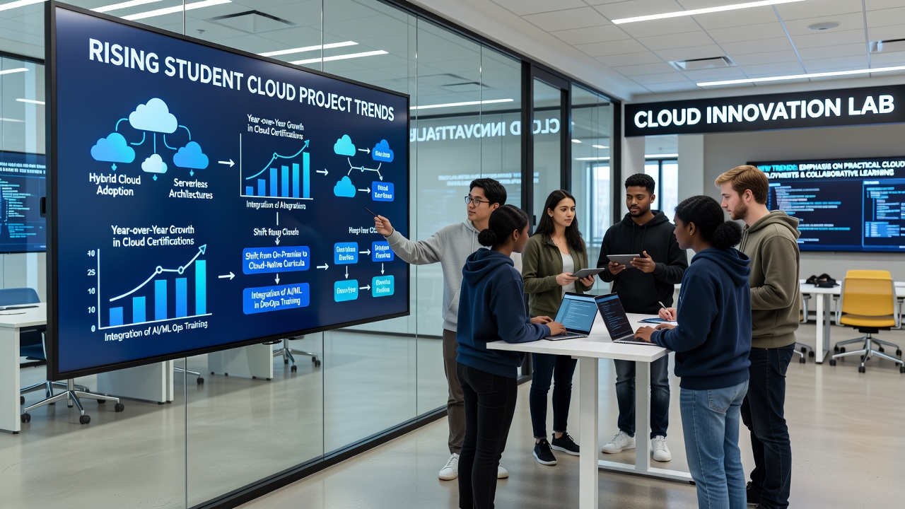Overview of cloud infrastructure diagrams used in student technical training sessions